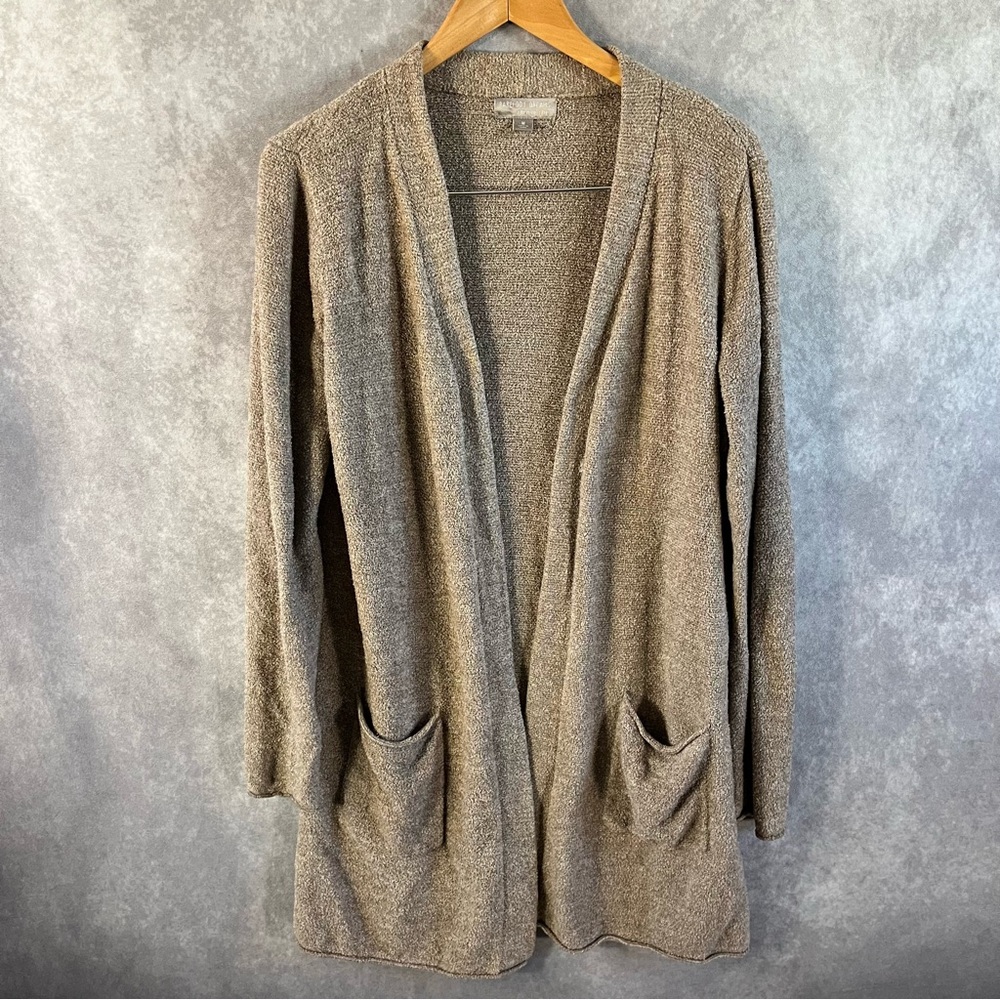 Barefoot‎ Dreams Long Cardigan Women Medium M Cozy Chic Lite Soft Chore Pockets